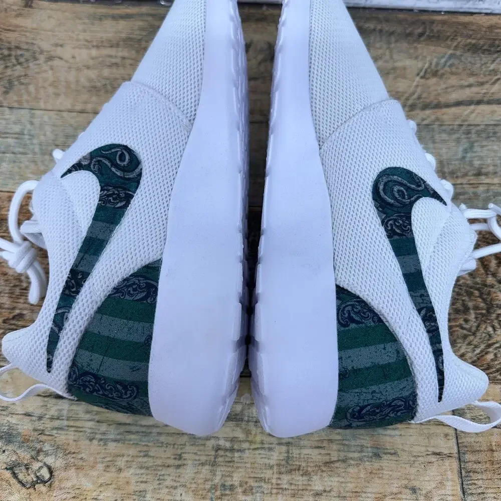 Nike Roshe One White Harry Potter Slytherin Custom 844994-100 Womens Size 7 New